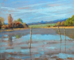 Ráno u rybníku  65x80